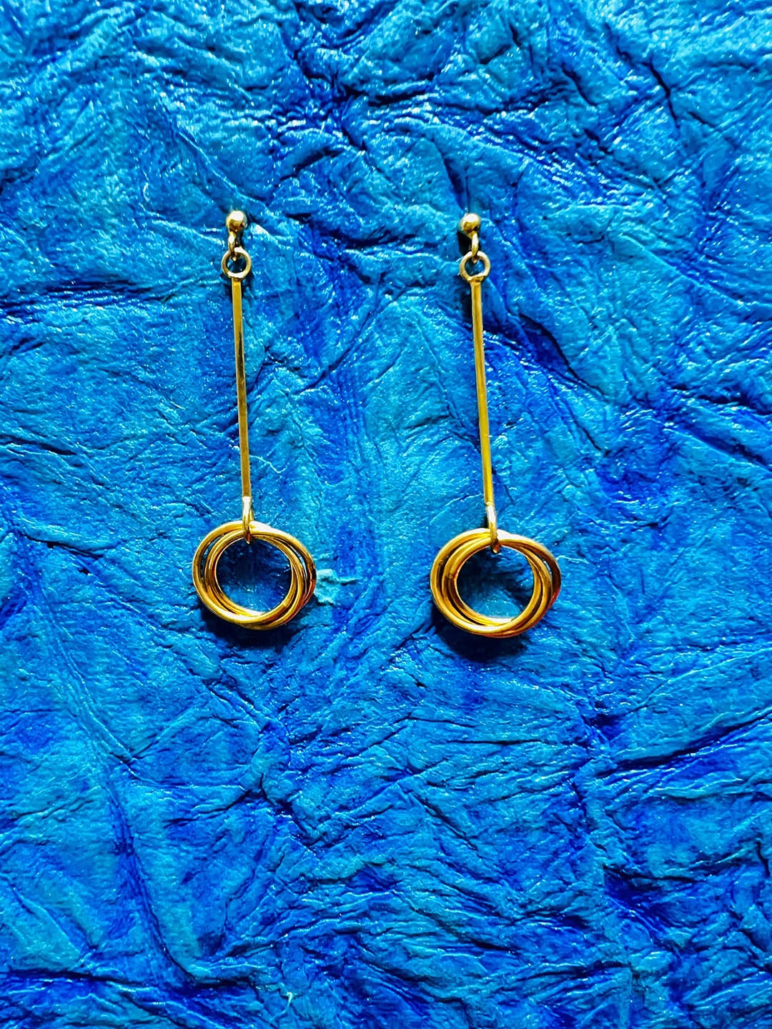 

Arte Jewels Gold-Plated Geometric Drop Earrings