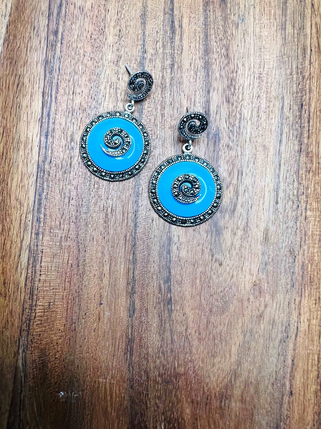 

Arte Jewels Circular Drop Earrings, Silver