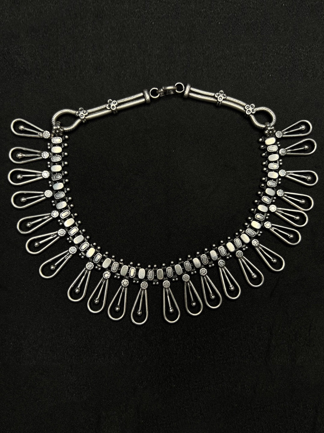 

Arte Jewels Silver-Toned Sterling Silver Antique Necklace