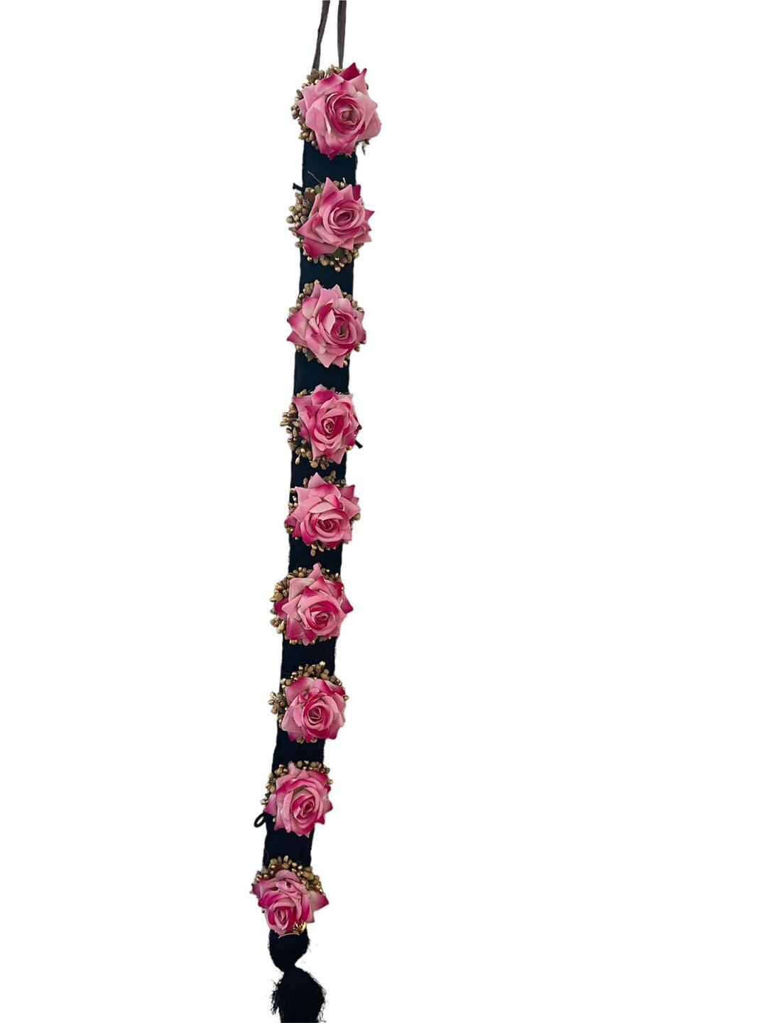 

Krelin Bharatanatyam Poola Jadalu Kunjalam Billalu Braid Hair Extension - Pink 07