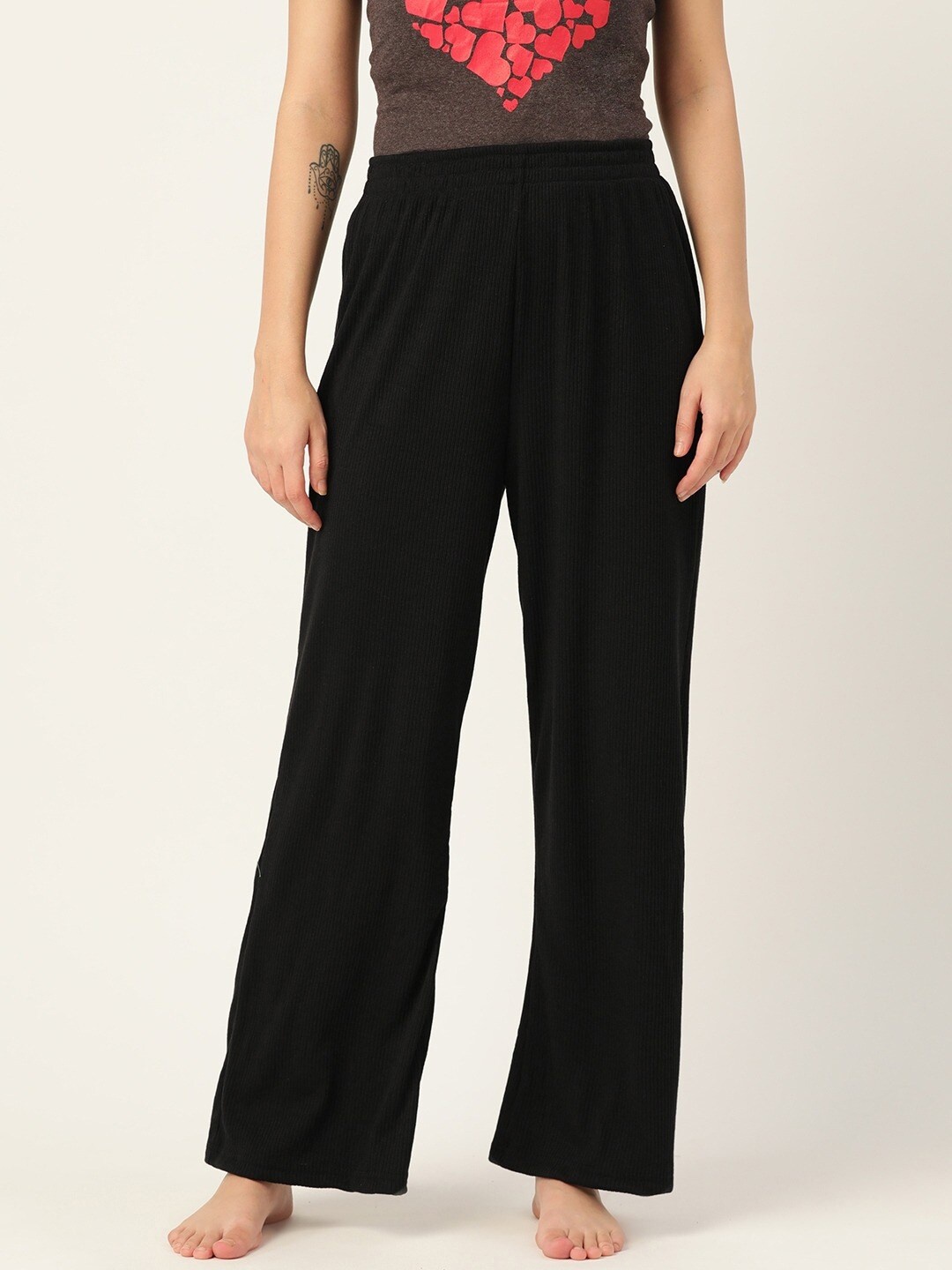 

ETC Women Cotton Lounge Pants, Black