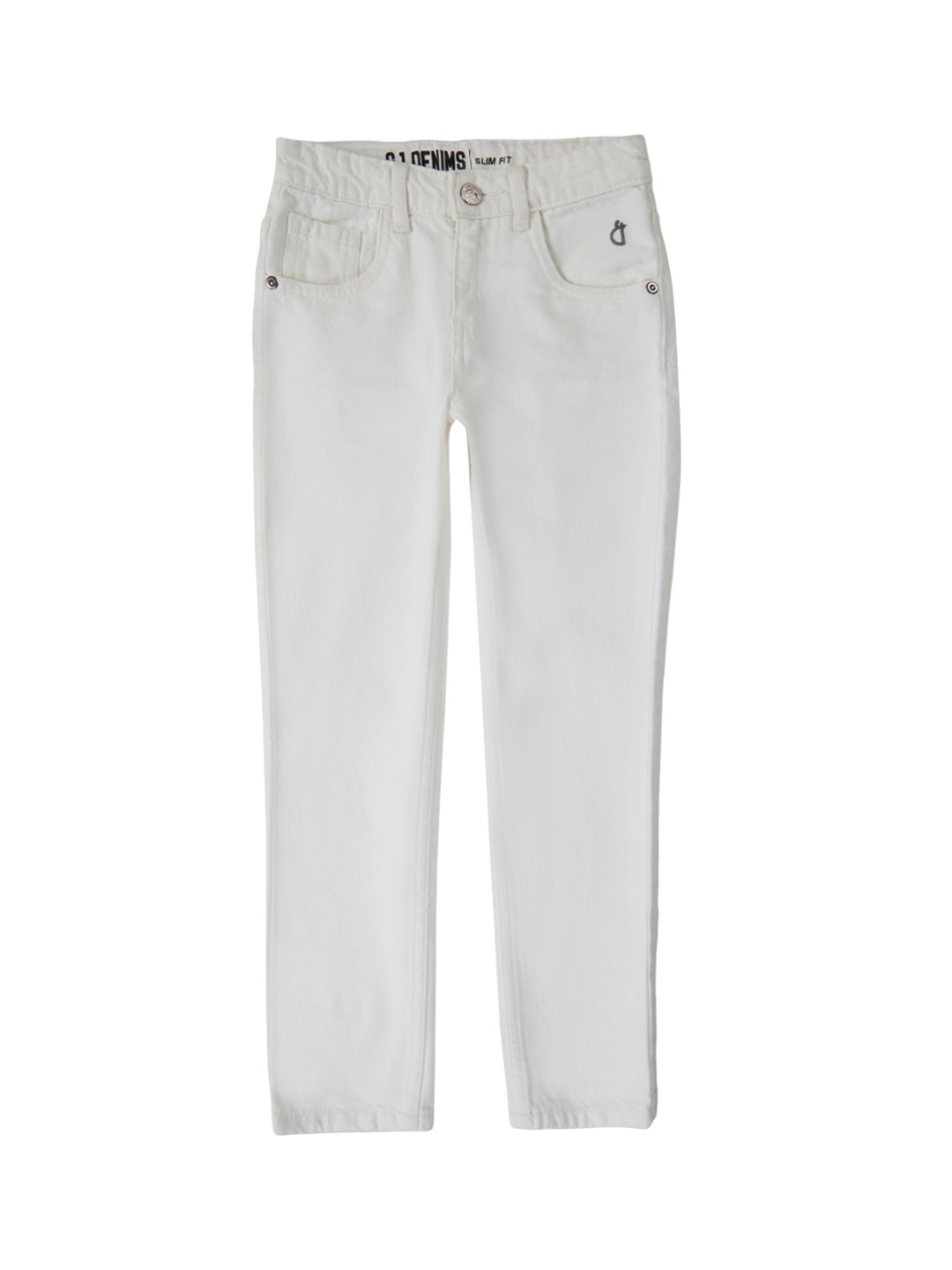 

Gini and Jony Boys Clean Look Cotton Mid-Rise Jeans, White