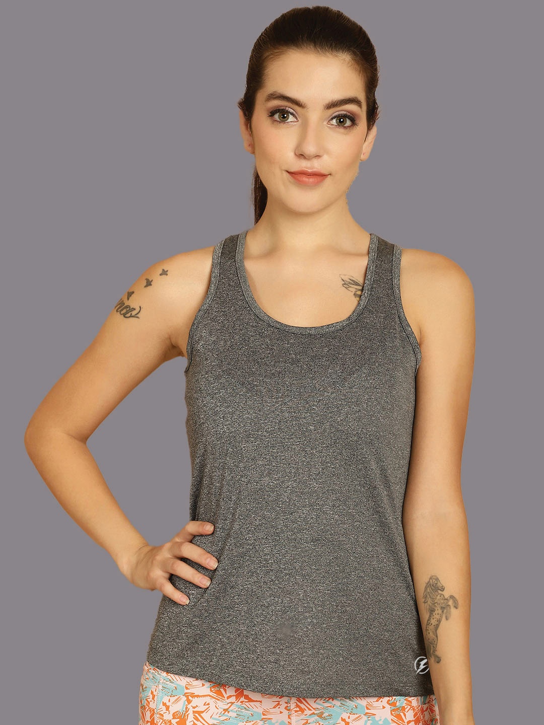 

Friskers Scoop Neck Tank Top, Grey