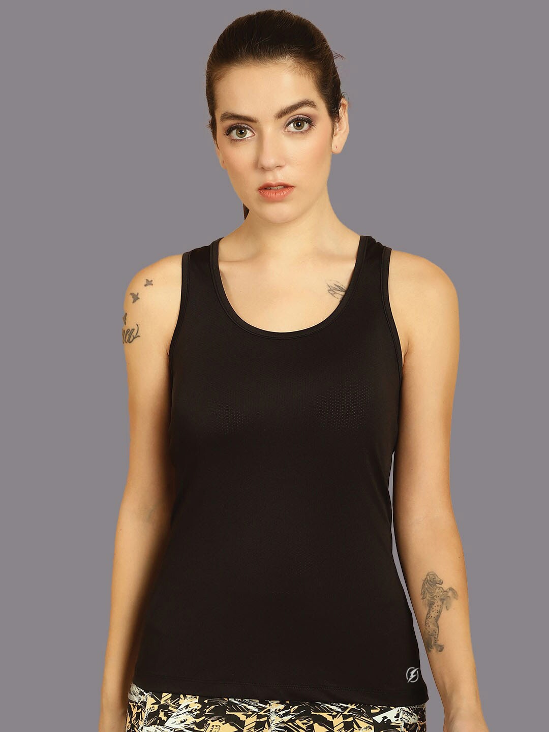 

Friskers Scoop Neck Tank Top, Black