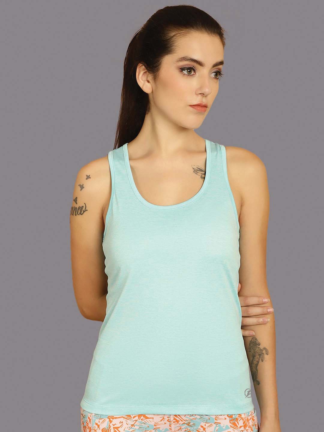 

Friskers Scoop Neck Tank Top, Turquoise blue