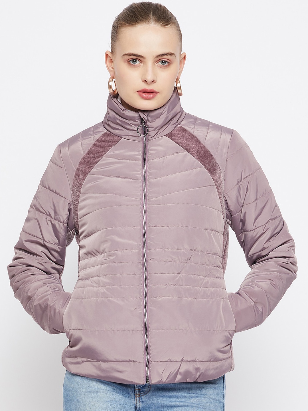 

Madame Mock Collar Puffer Jacket, Mauve