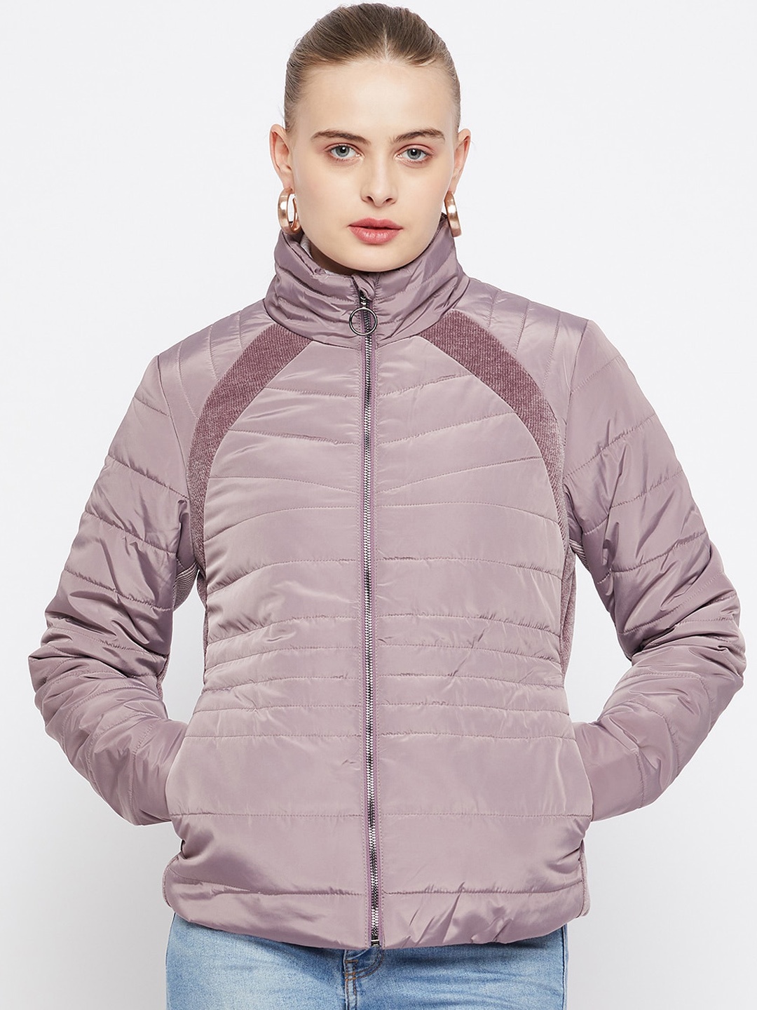 

Madame Mock Collar Padded Jacket, Mauve