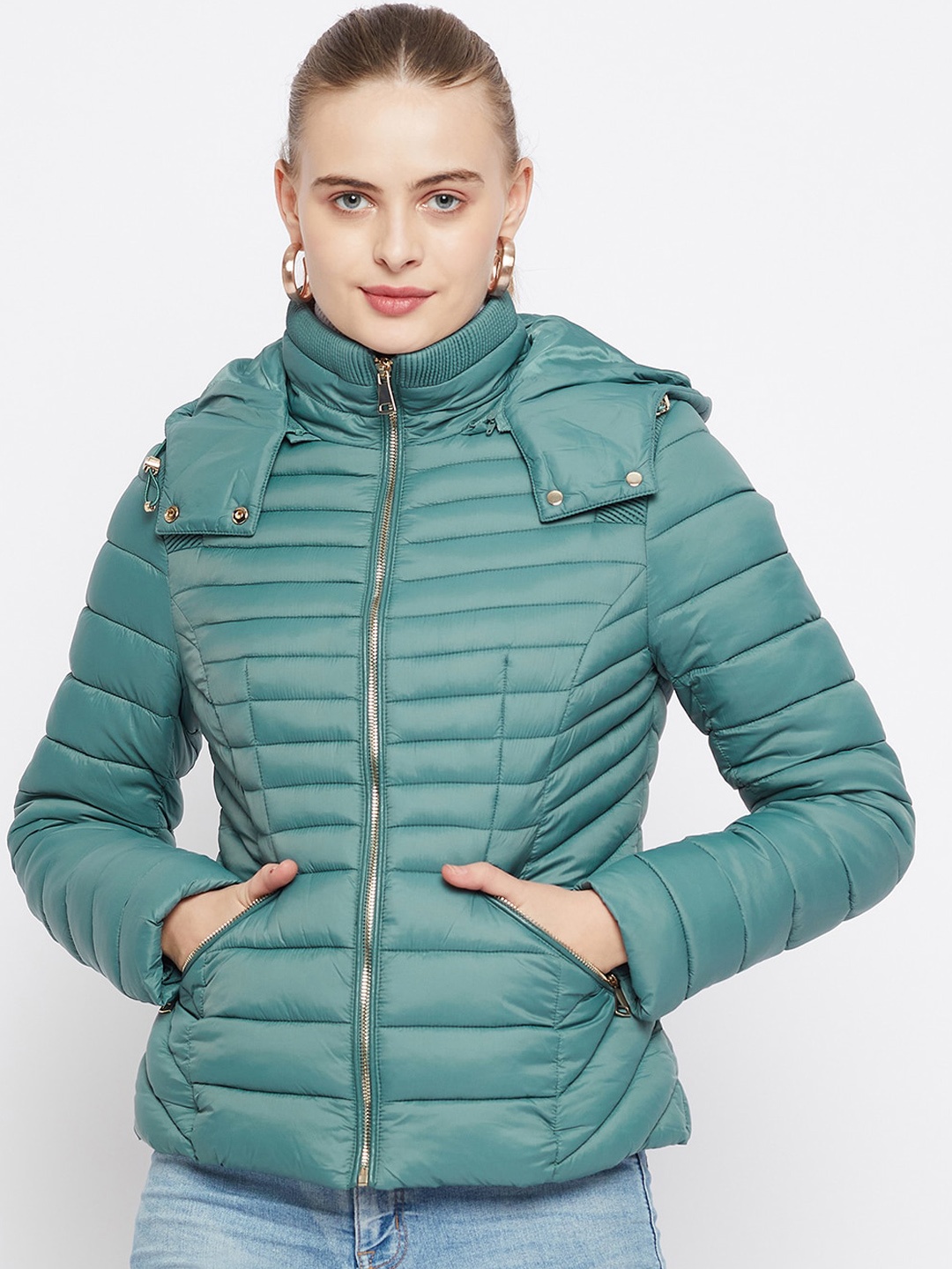 

Madame Hooded Puffer Jacket, Green