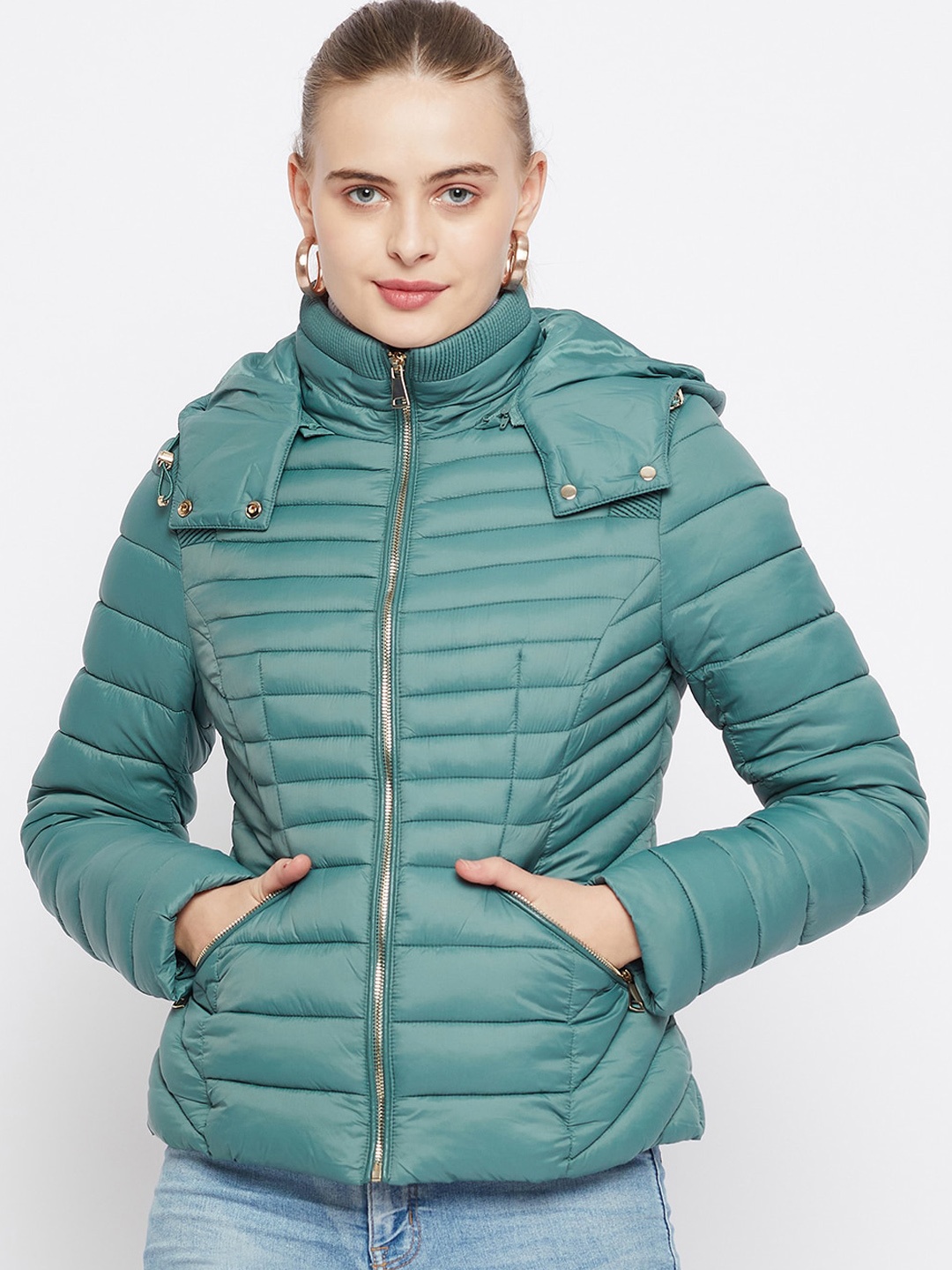 

Madame Hooded Puffer Jacket, Green