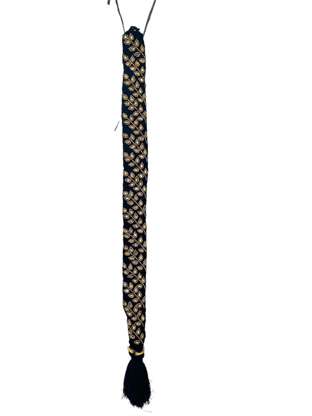 

VAGHBHATT Floral Jadalu Kunjalam Billalu Braid Hair Extension - 24cm, Black