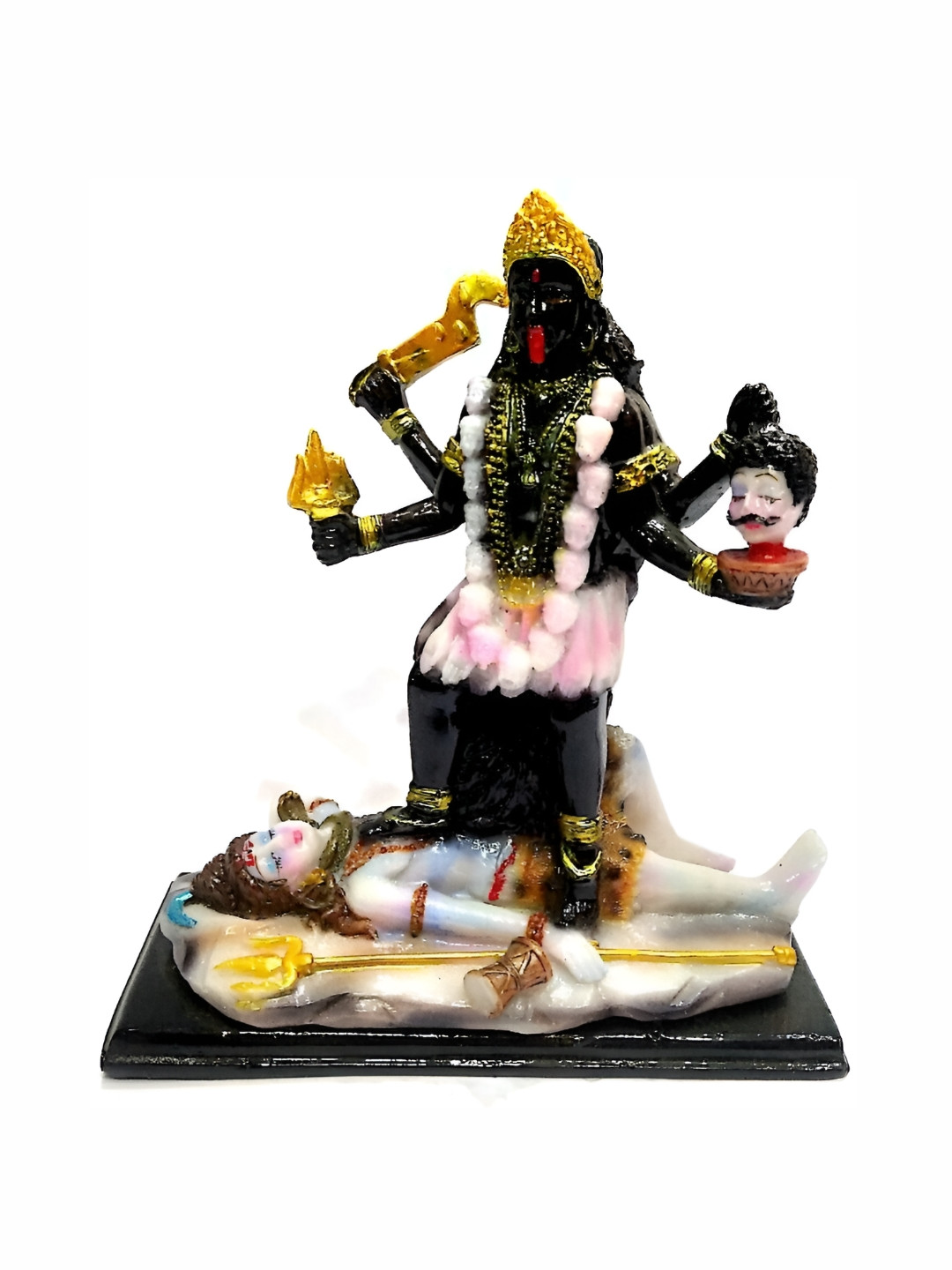 

krishnagallery1 Black & Gold Toned Religious Sidh Shree Kali Mata Showpiece