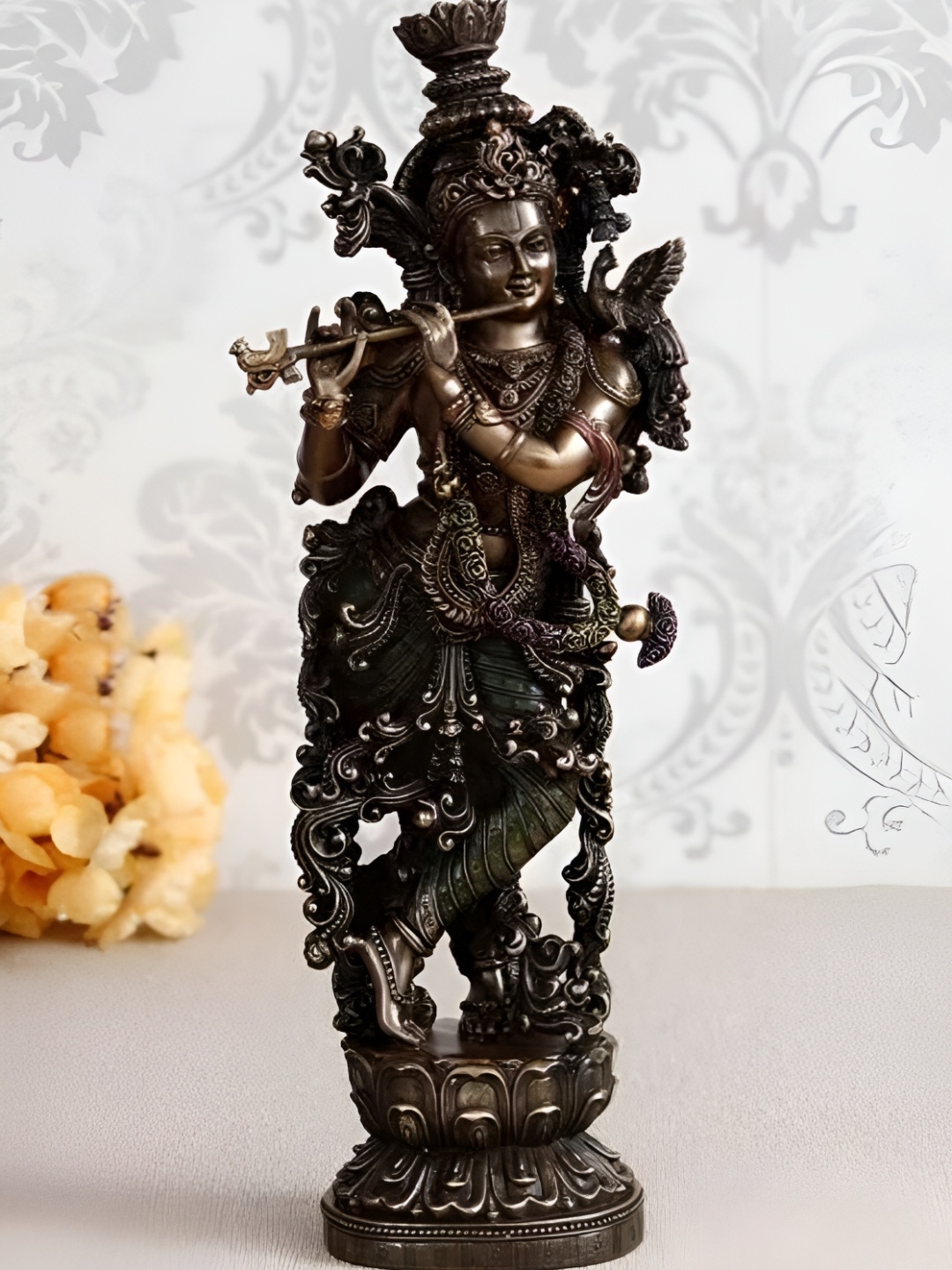 

krishnagallery1 Black Entique Krishna Murti Makhan Chor Showpiece