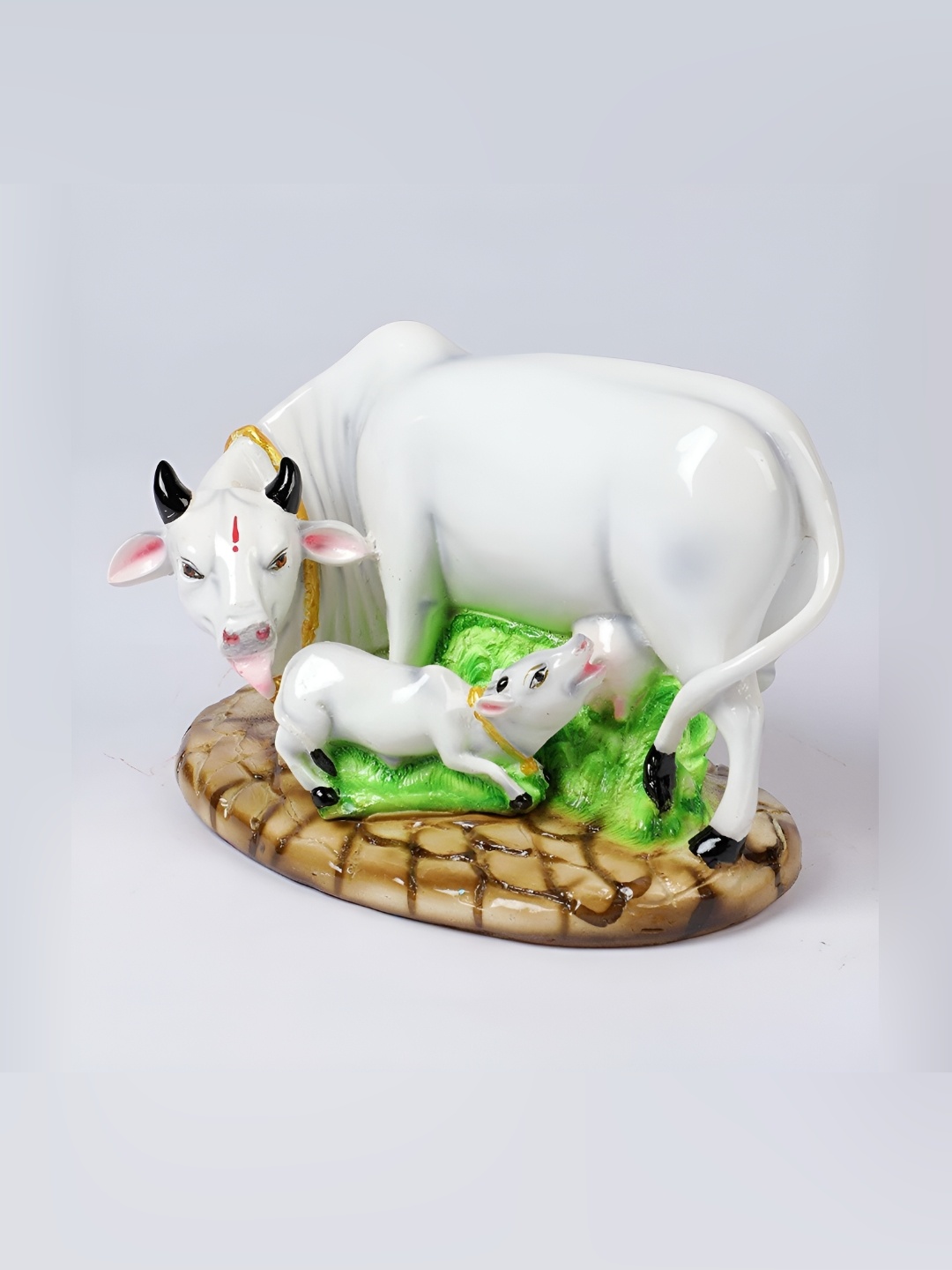 

krishnagallery1 White Kamdhenu Cow Statue Showpiece