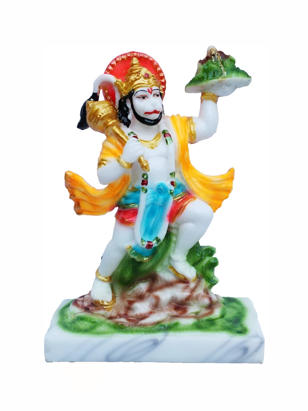 

krishnagallery1 White & Green Sidh Pahad Hanuman Statue Showpiece