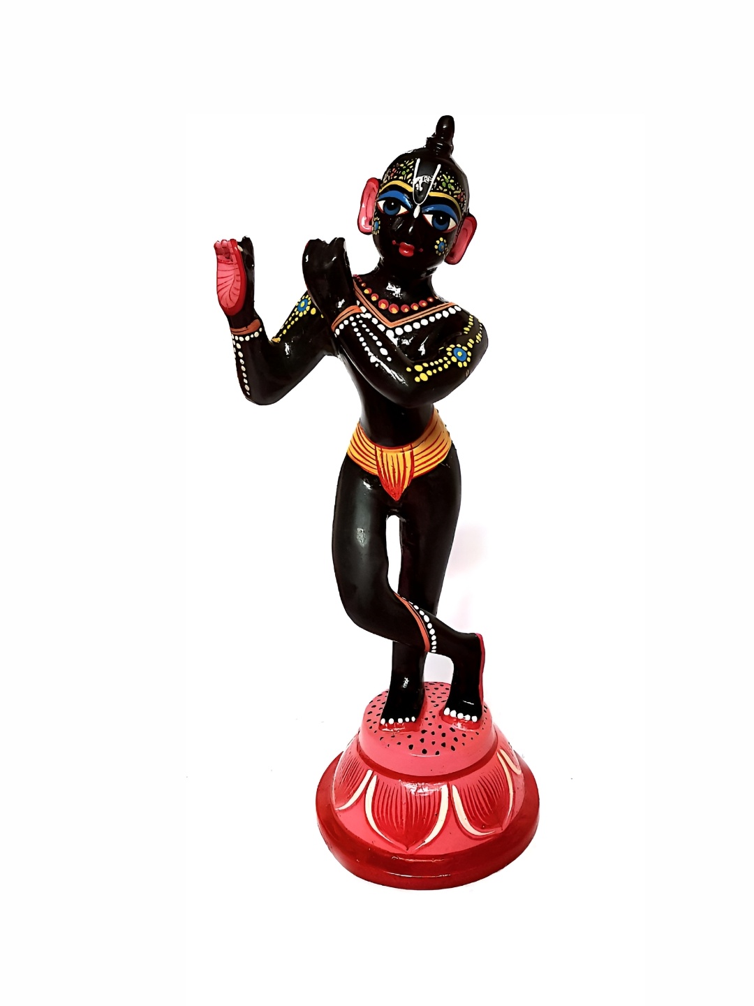 

krishnagallery1 Black & Red Religious Brass Showpiece