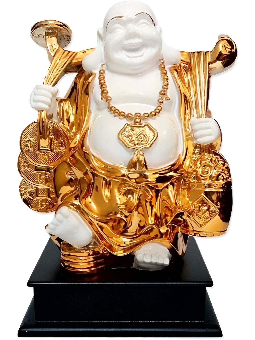 

krishnagallery1 Gold Plated Laughing Buddha Decorative Showpiece