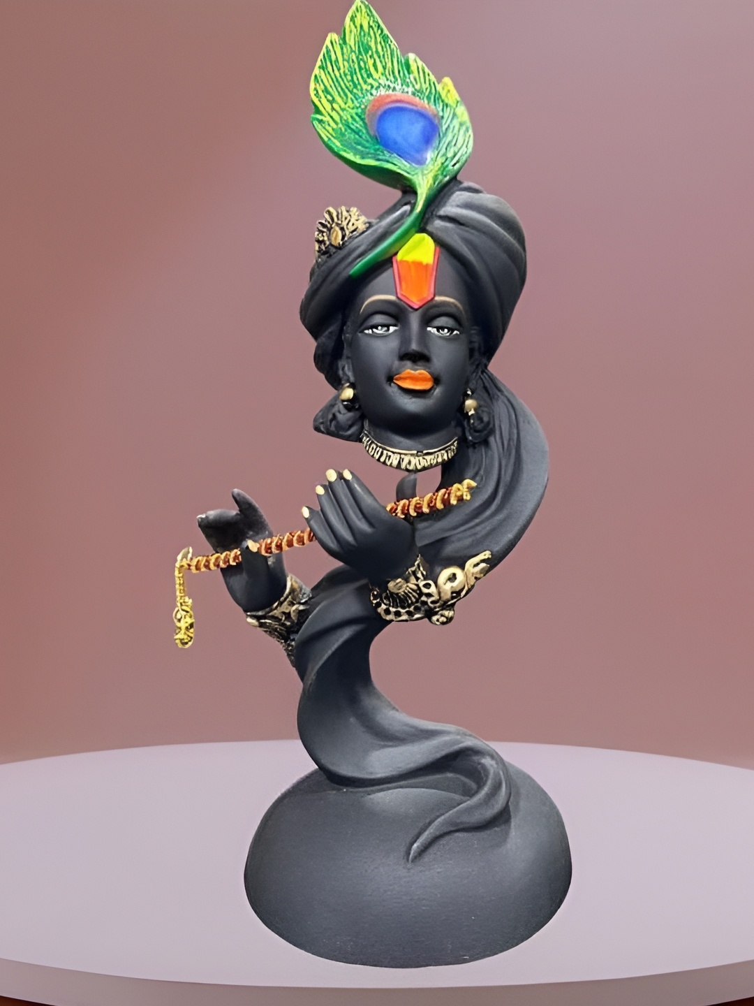 

krishnagallery1 Black Marble Religious Idol Showpiece