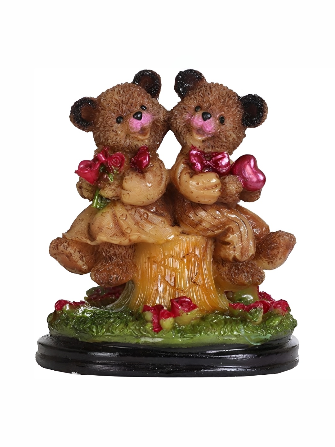 

krishnagallery1 Brown & Pink Beautifull Teddy Bear Love Couple Decorative Showpiece