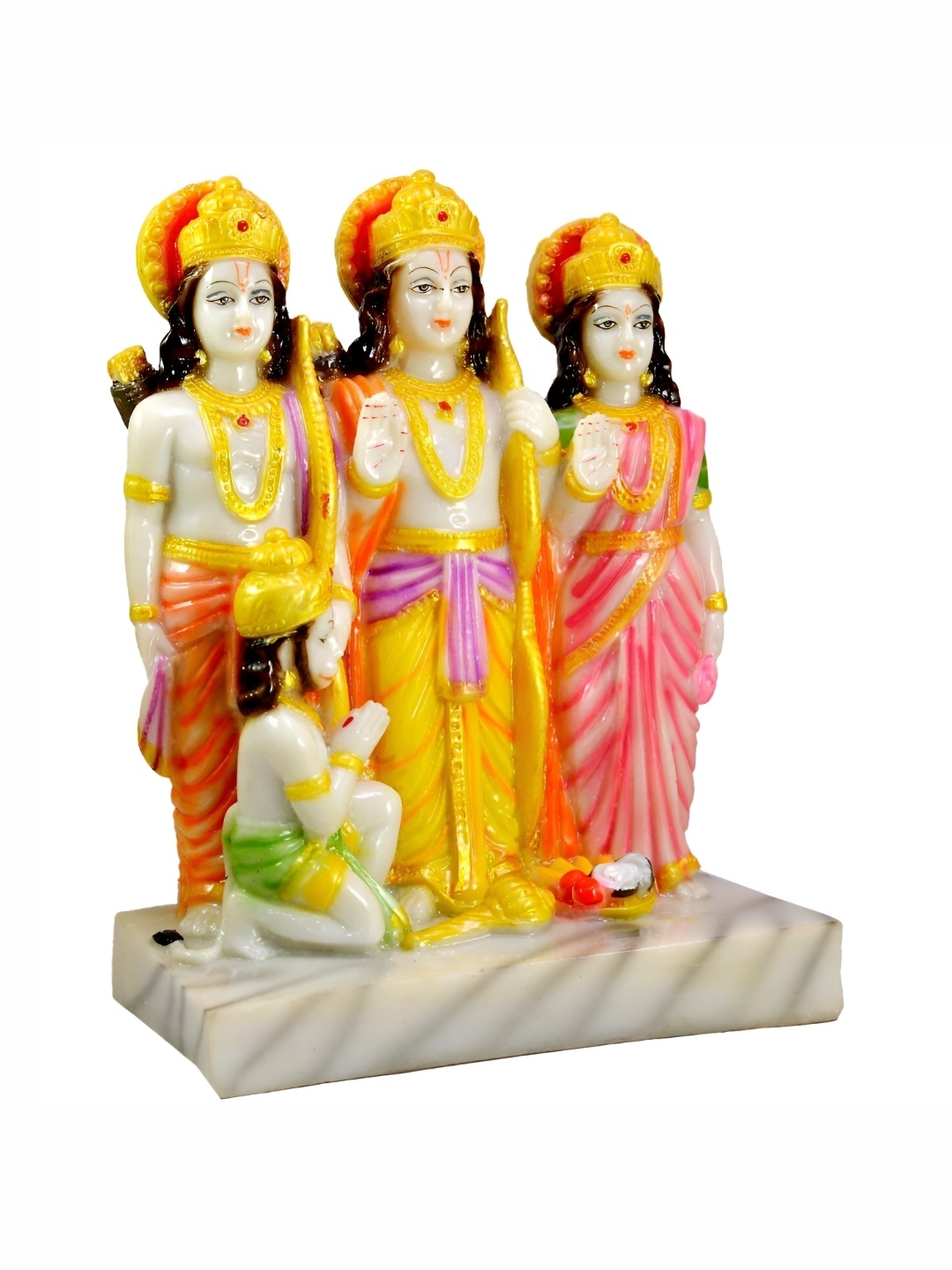 

krishnagallery1White & Gold Toned Marble Religious Idol Showpiece, White