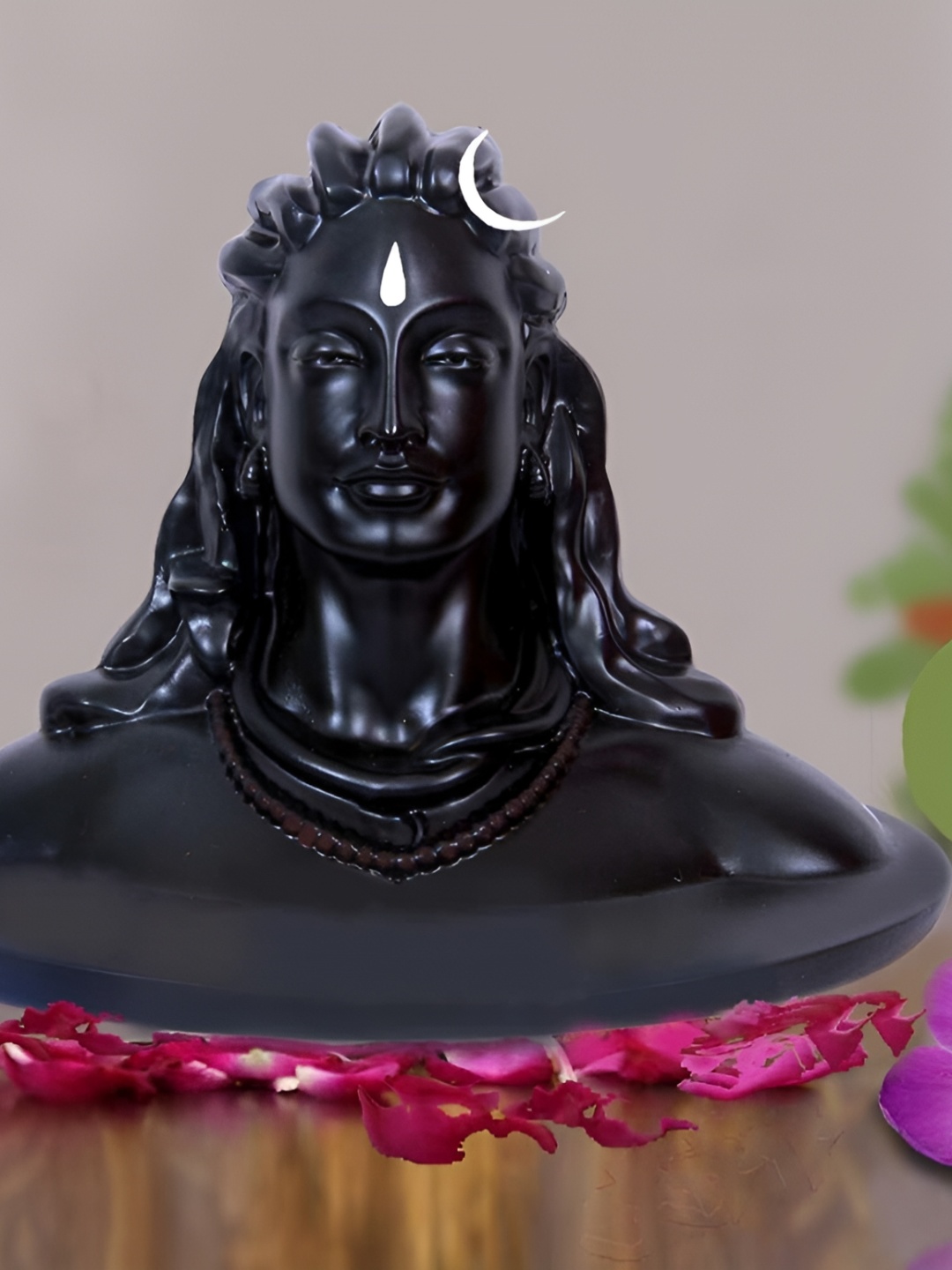 

krishnagallery1 Black Adiyogi Shiv Bholenath Statue Murti Marble Finish Showpiece
