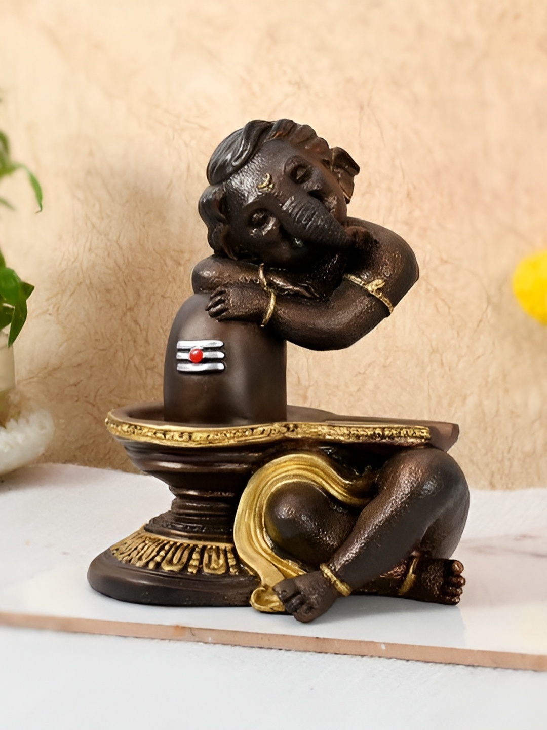 

krishnagallery1 Black Marble Shiv Ganesha Statue Murti Decorative Showpiece