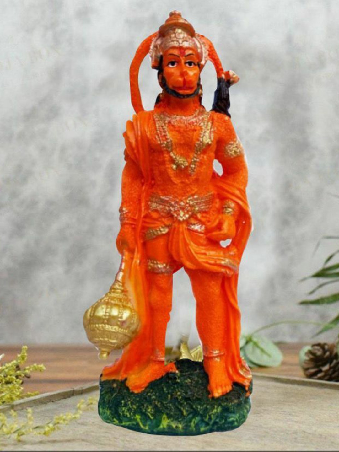 

krishnagallery1 Orange Marble Religious Idol Showpiece