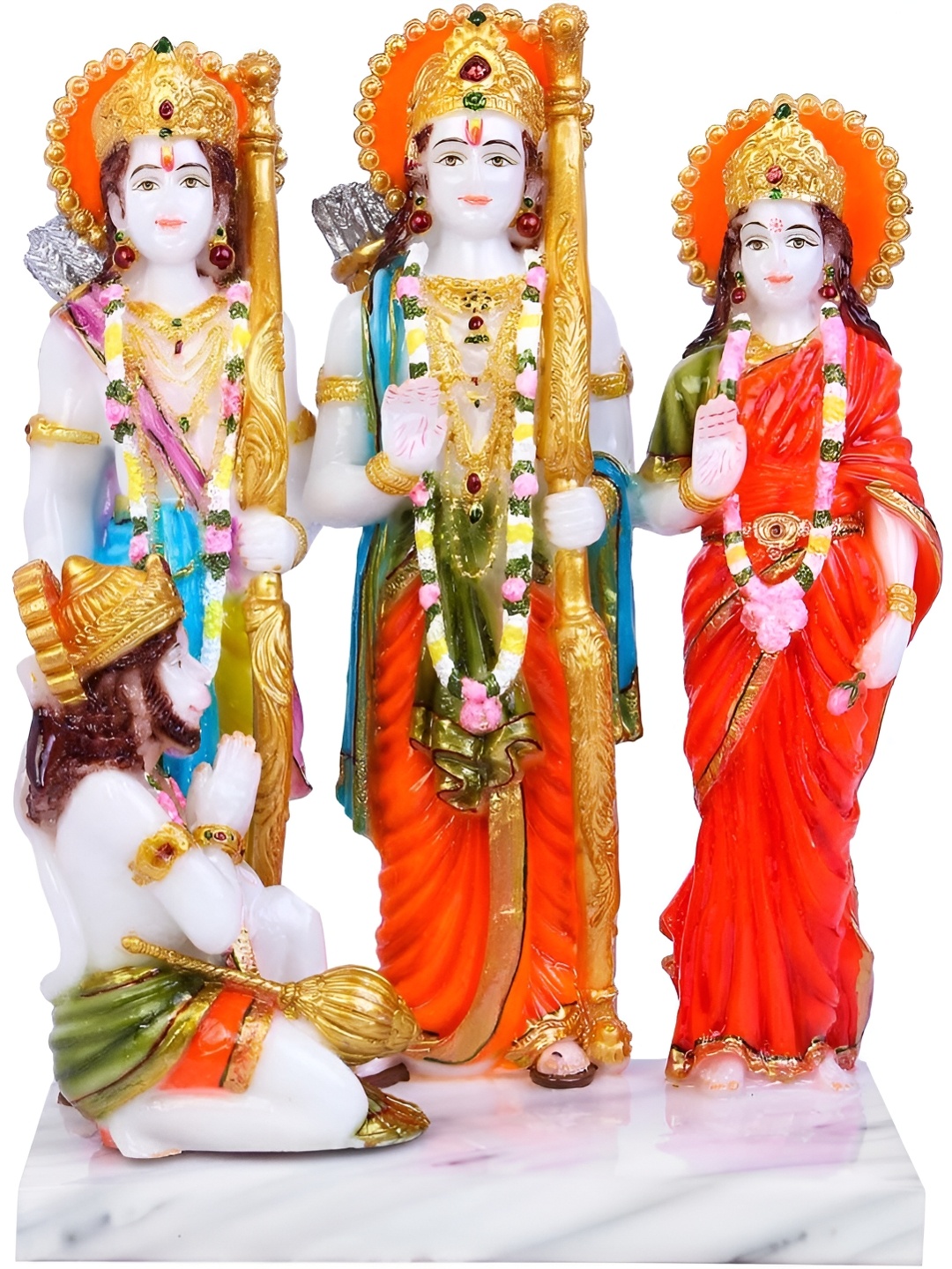 

krishnagallery1 White Red Ram Darbar Statue Showpiece