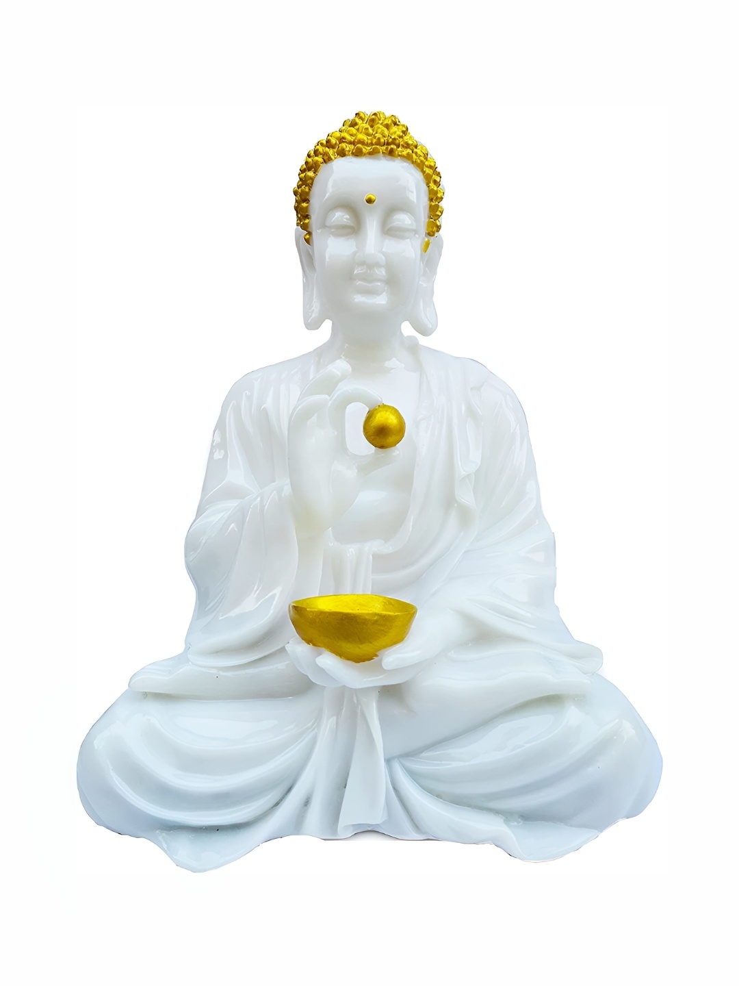 

krishnagallery1 White & Gold Toned Religious Idol Showpiece