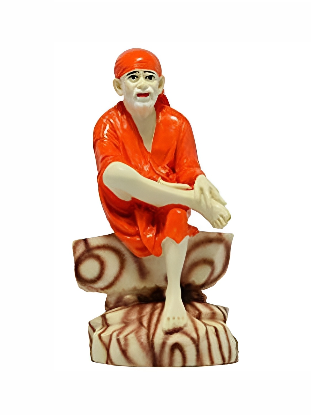

krishnagallery1 White & Orange Religious Marble Showpiece