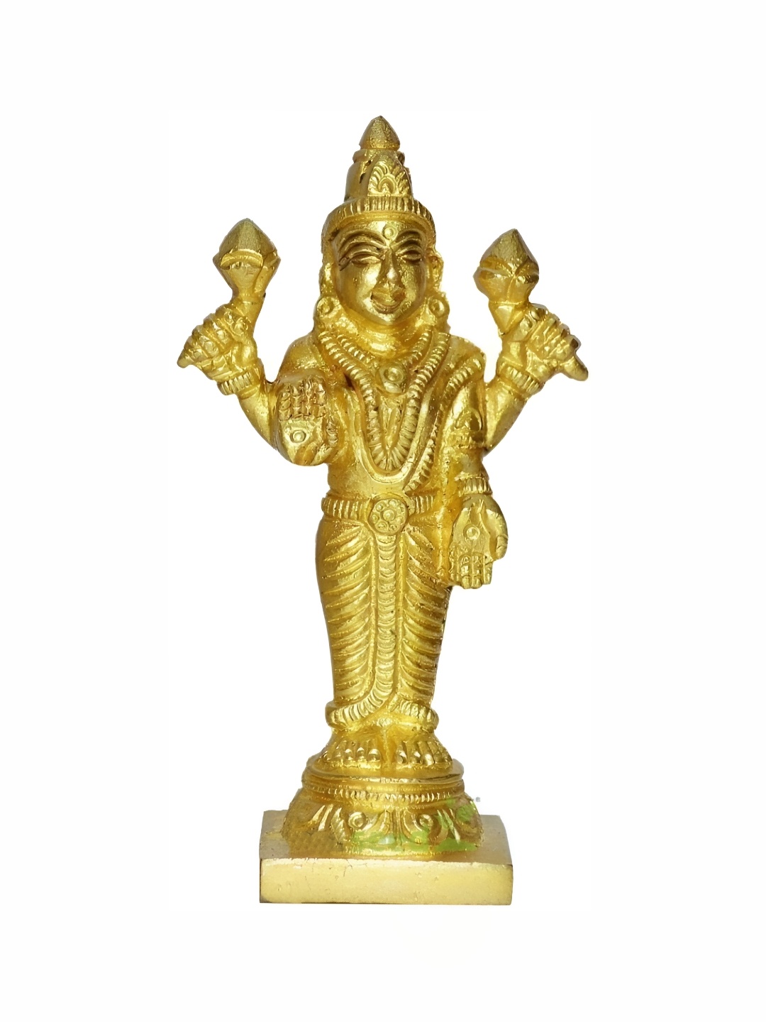 

krishnagallery1 Gold Toned Brass Religious Idol Showpiece