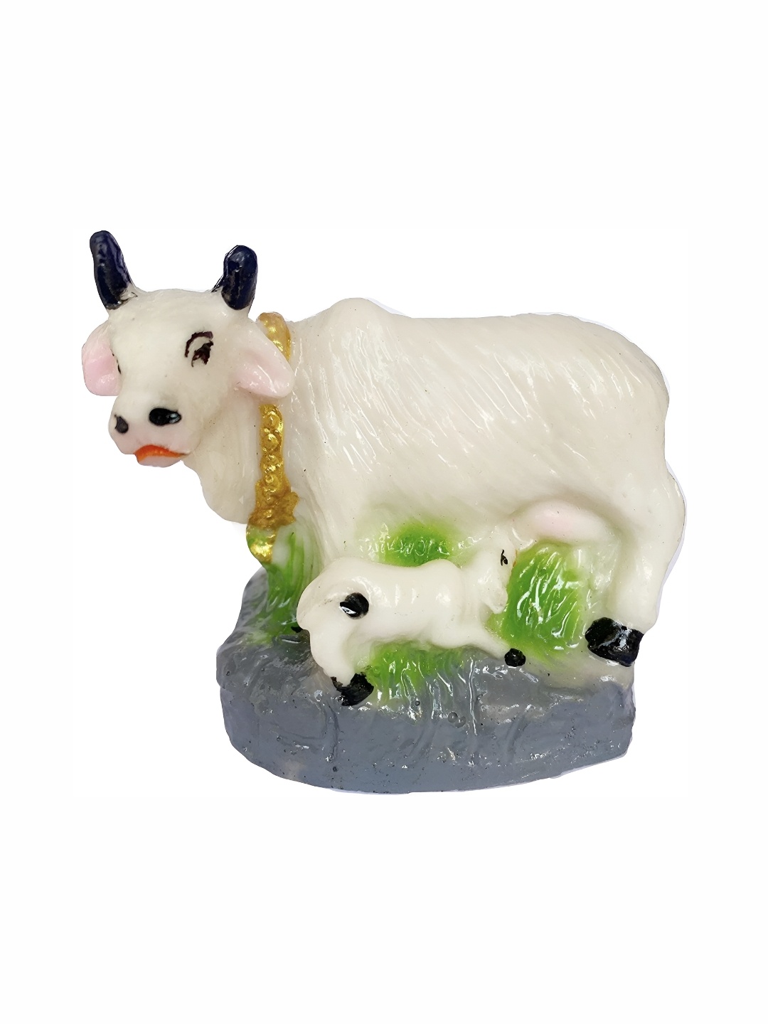 

krishnagallery1 White & Green Animal Marble Showpiece