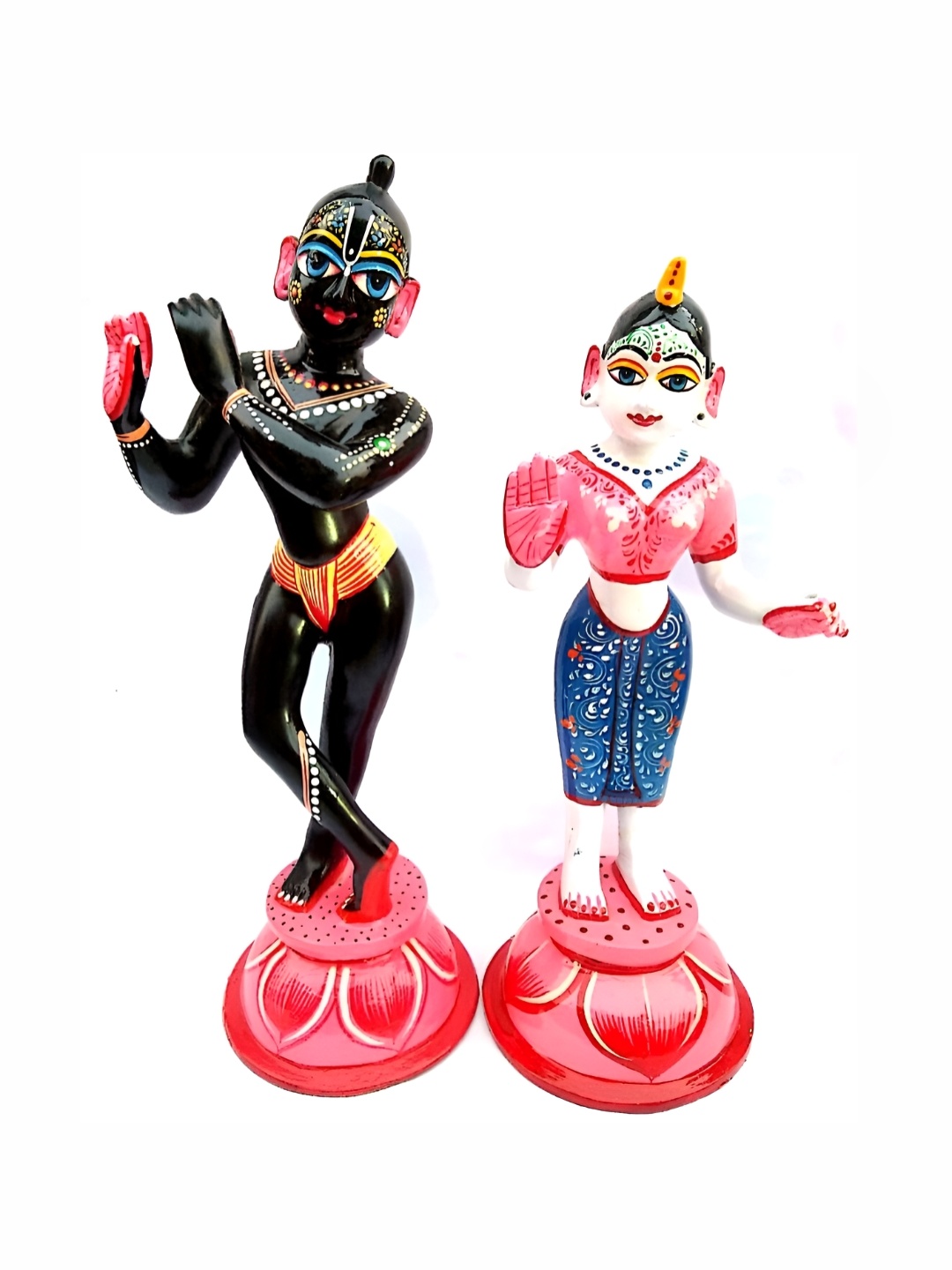 

krishnagallery1 White & Black Marble Radha Krishan Showpiece