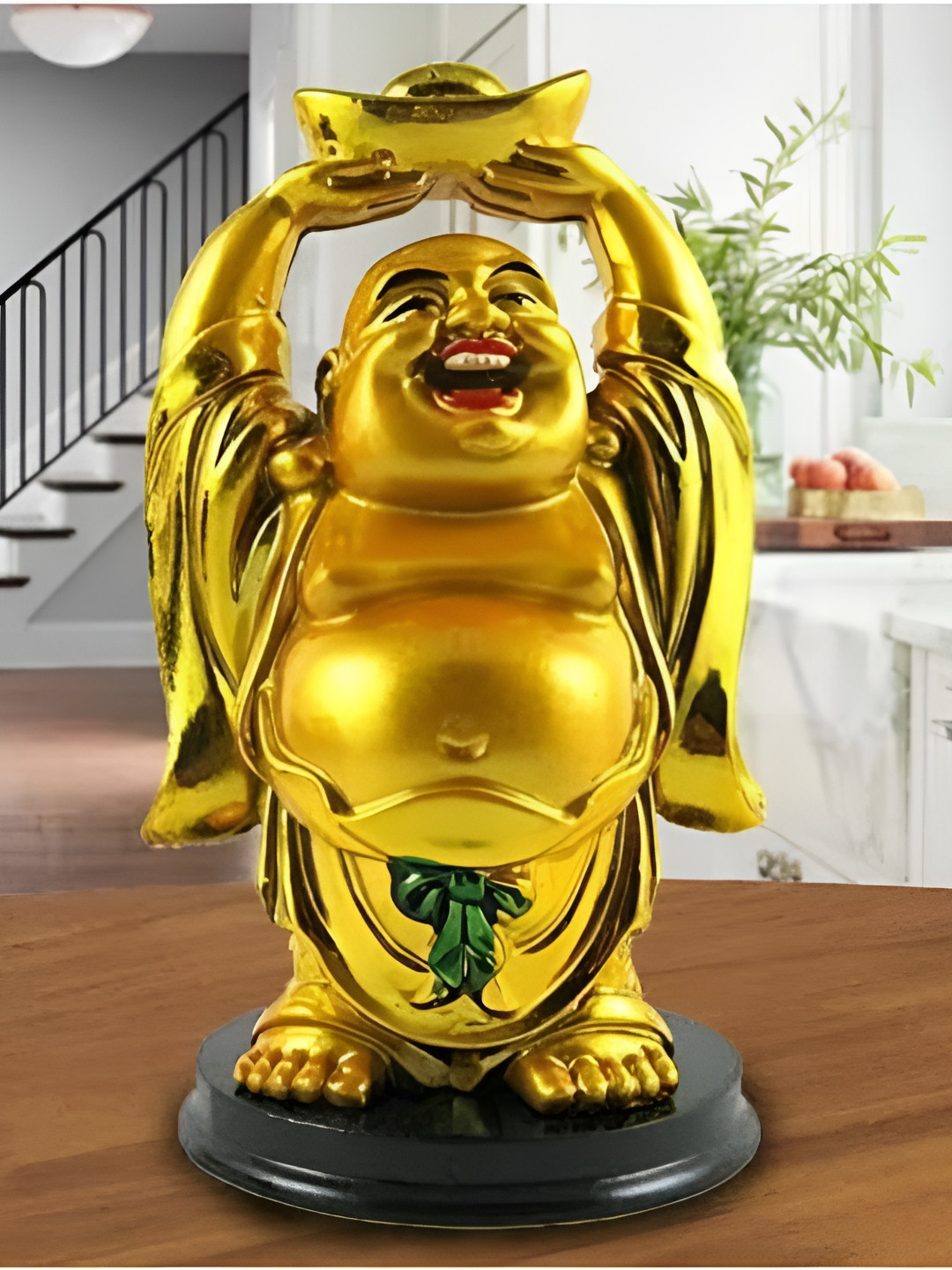 

krishnagallery1 Brown Religious Idol Showpiece, Gold