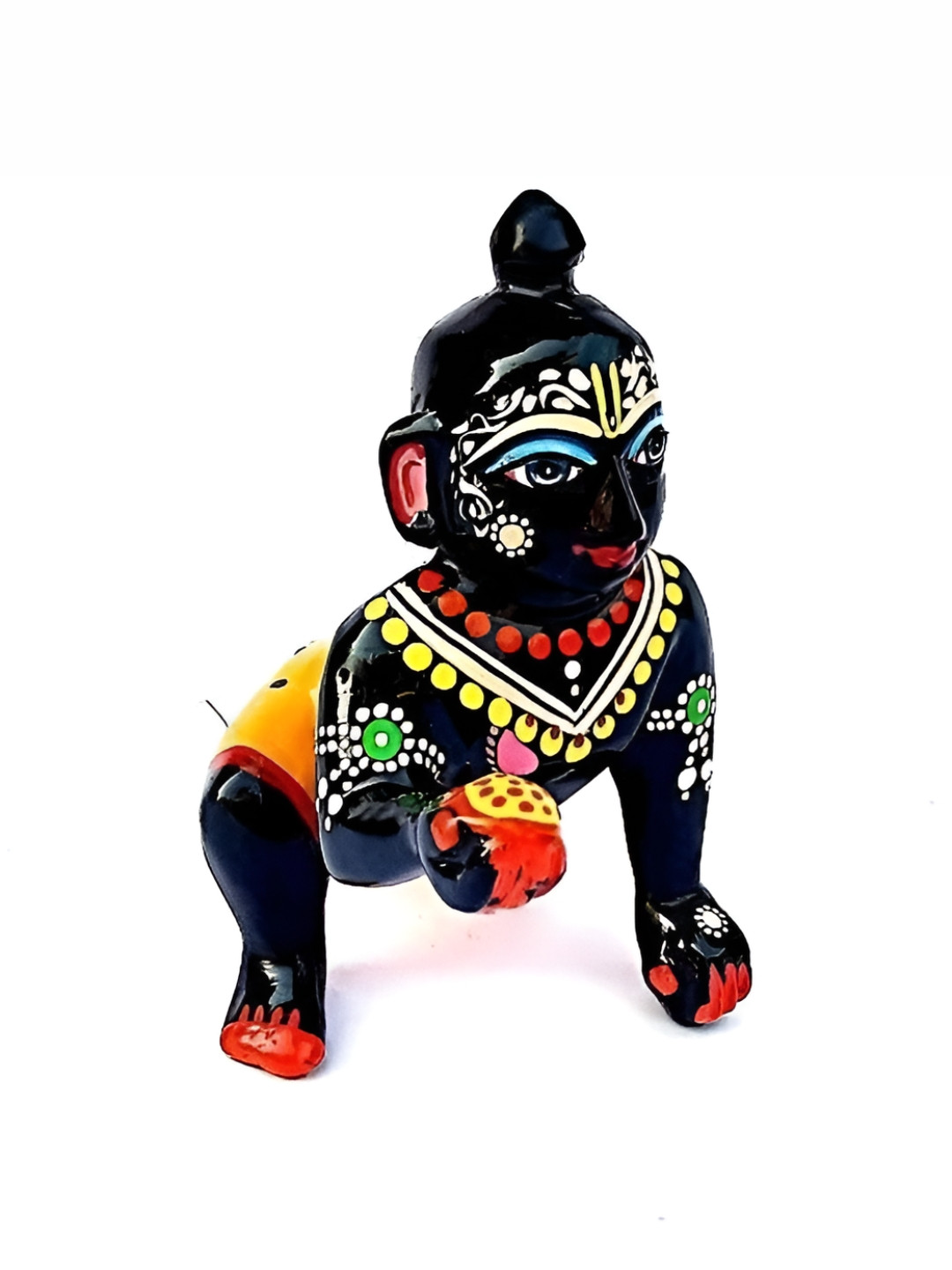 

krishnagallery1 Black & Yellow Gopal Idol Showpiece