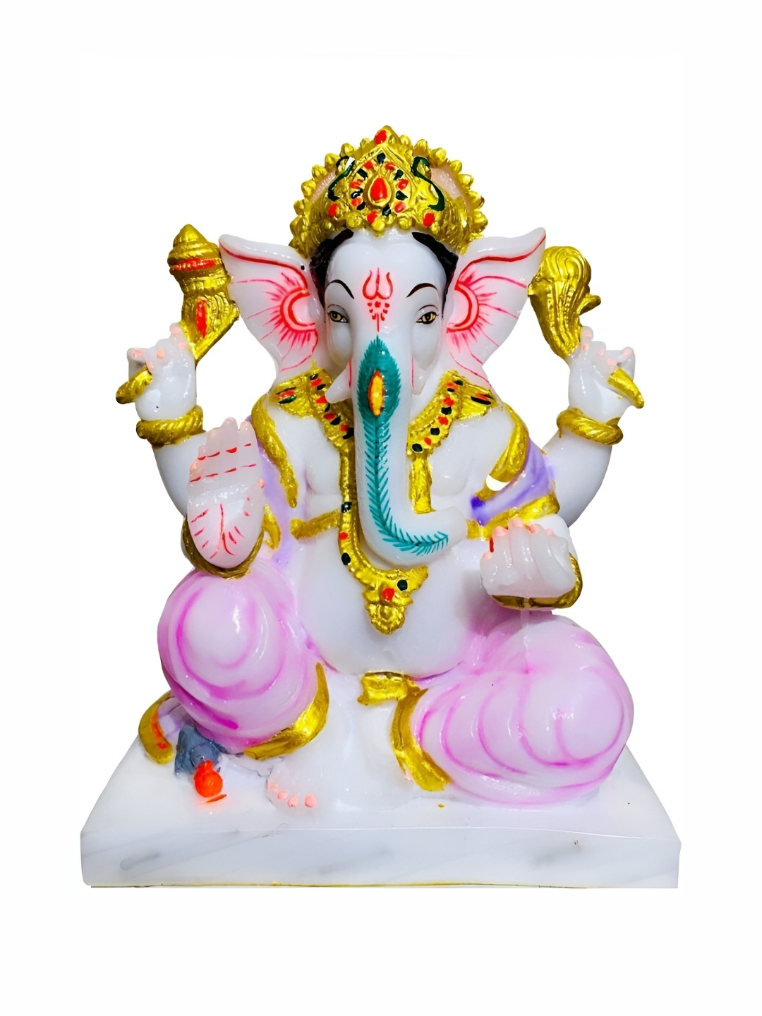 

krishnagallery1 Pink Marble Ganesh Statue Showpiece
