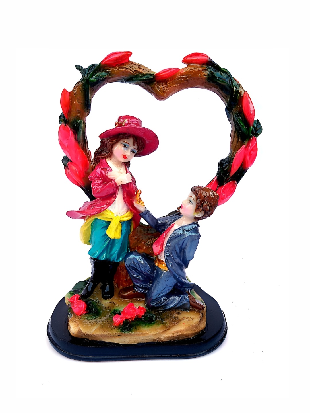 

krishnagallery1 White and Red Beautifull Love Heart Couple Showpiece