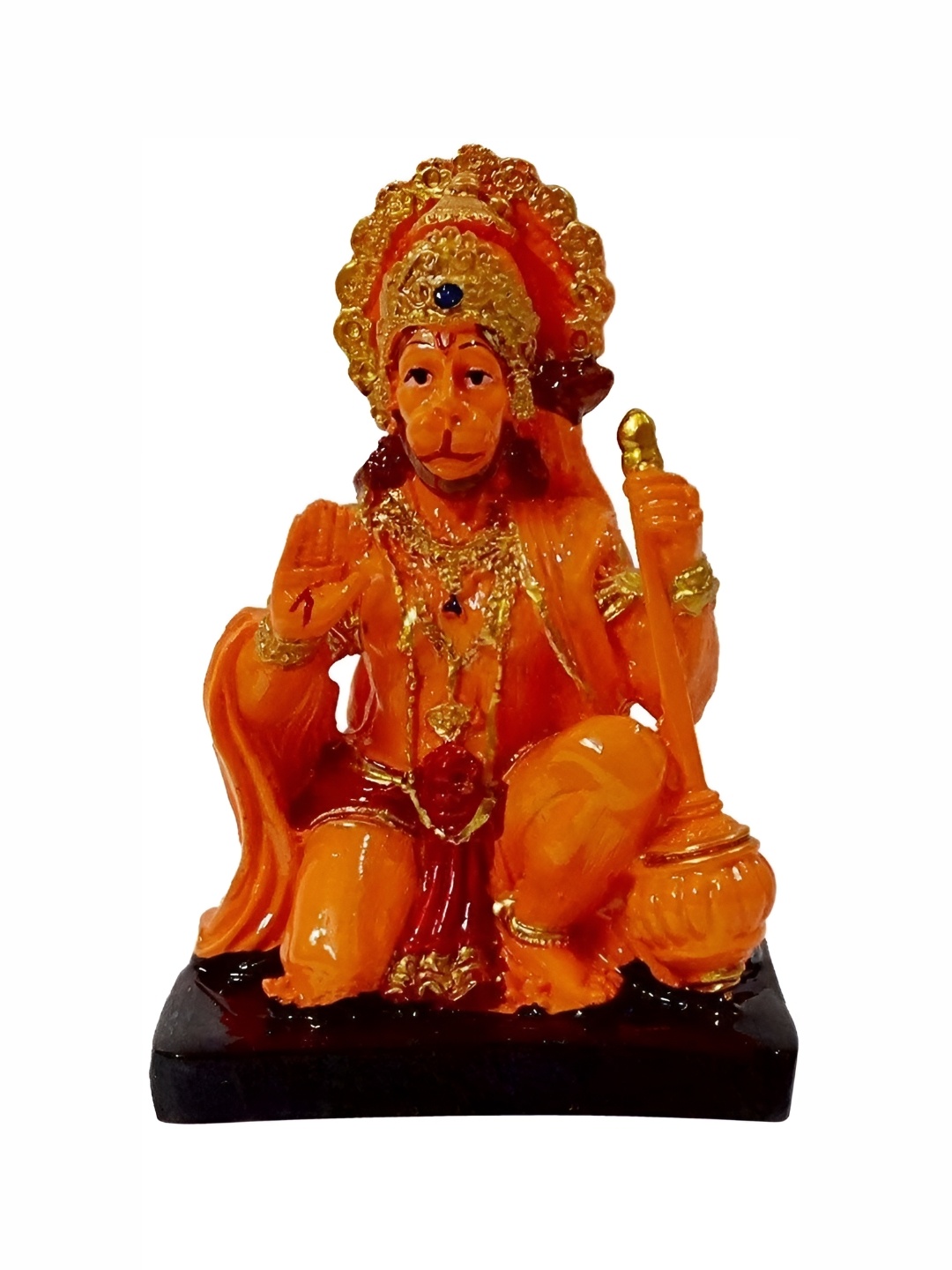 

krishnagallery1 Peach Coloured Sidh shree Hanuman Showpiece