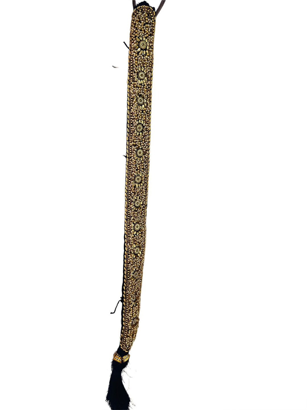 

VAGHBHATT Jadalu Kunjalam Billalu Set Braid Hair Extension - 24cm, Gold