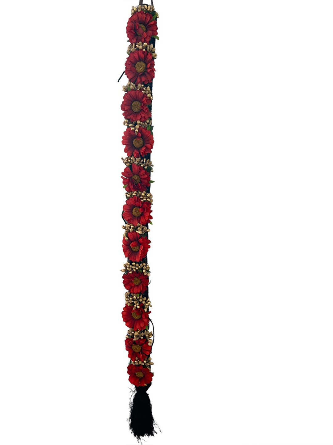 

Krelin Bharatanatyam Kunjalam Braid Hair Extension, Red