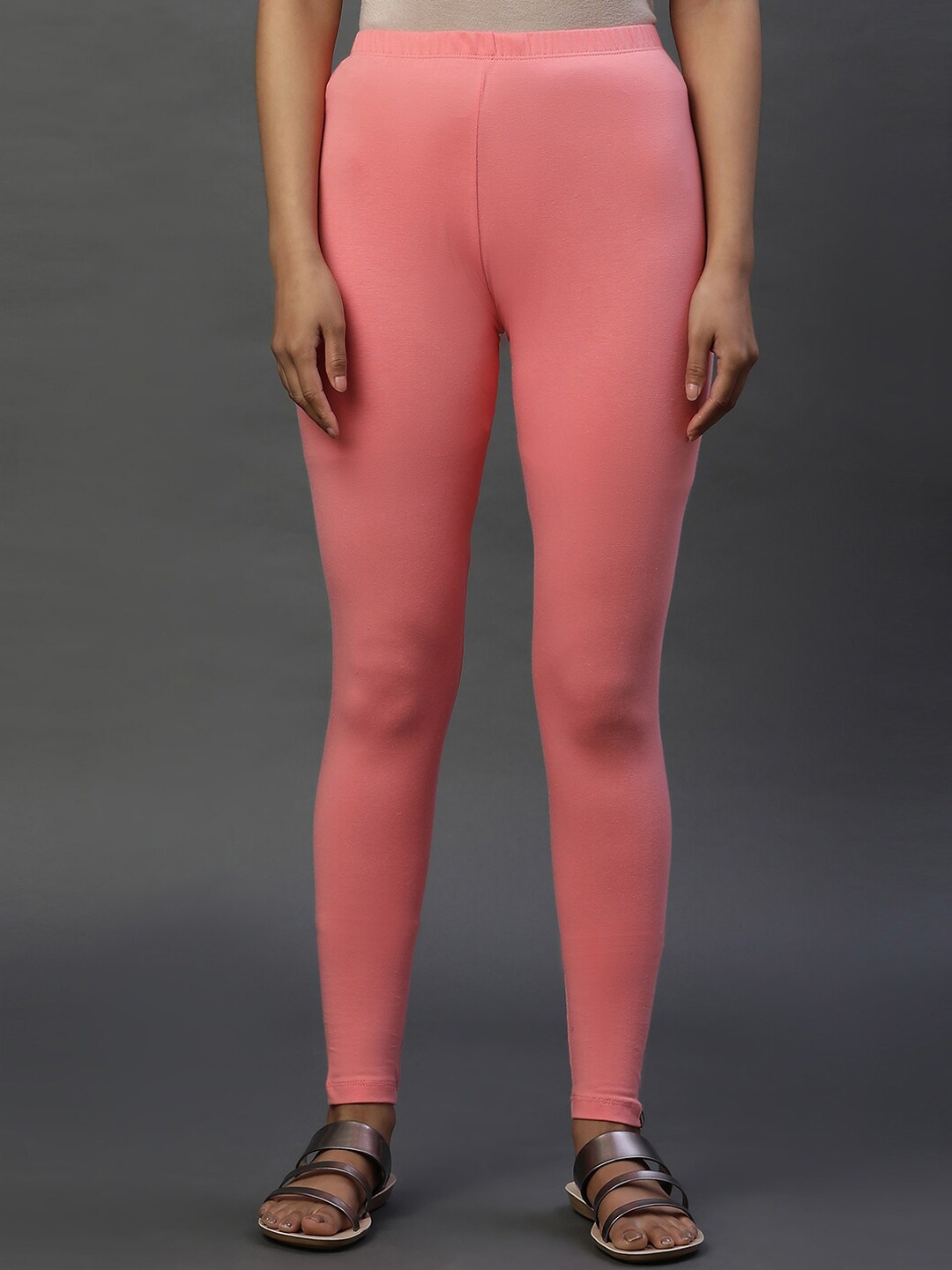 

AURELIA Skinny-Fit Ankle Length Leggings, Pink
