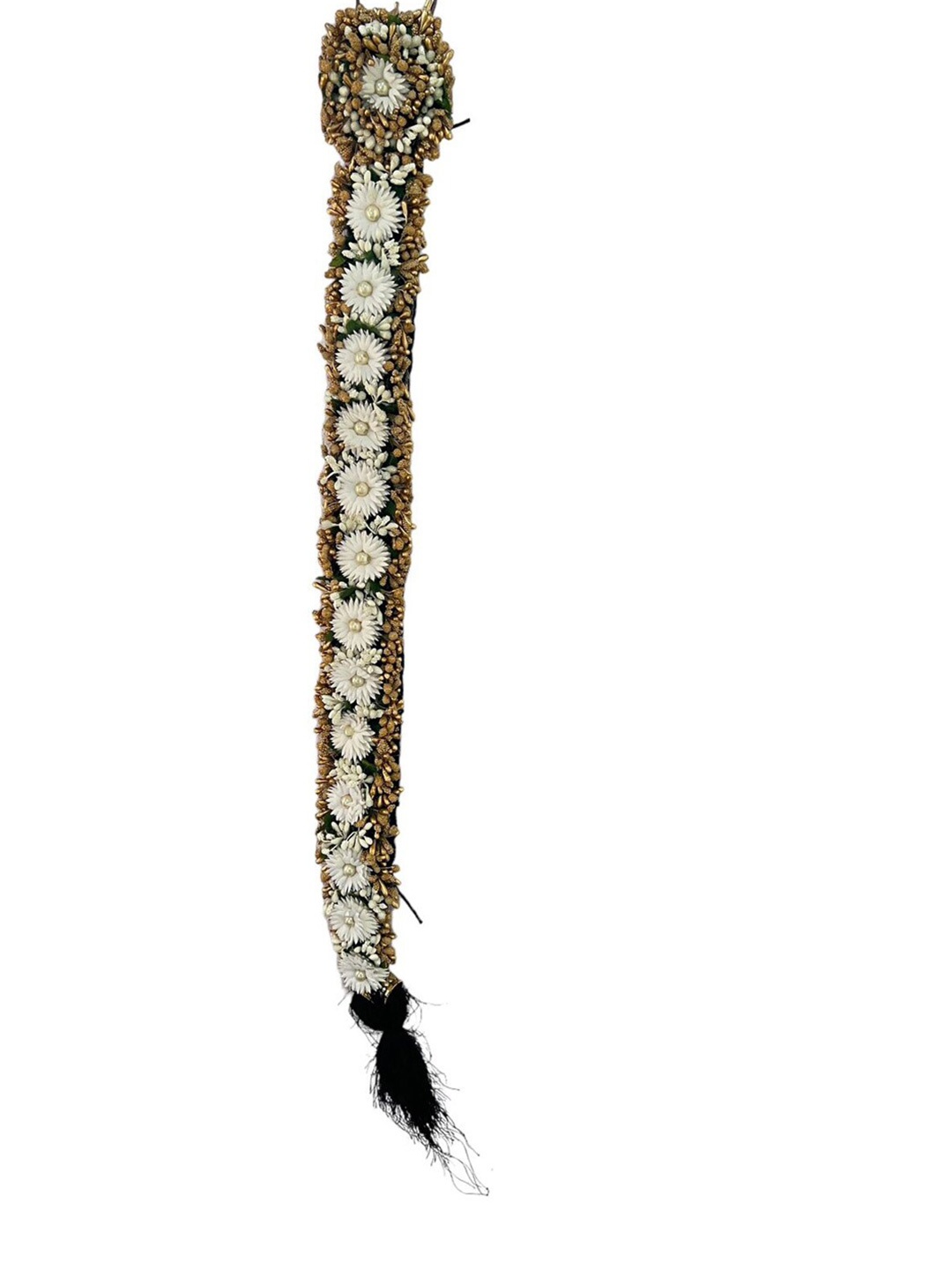 

FIMBUL Bharatanatyam Kunjalam Braid Hair Extension, Yellow