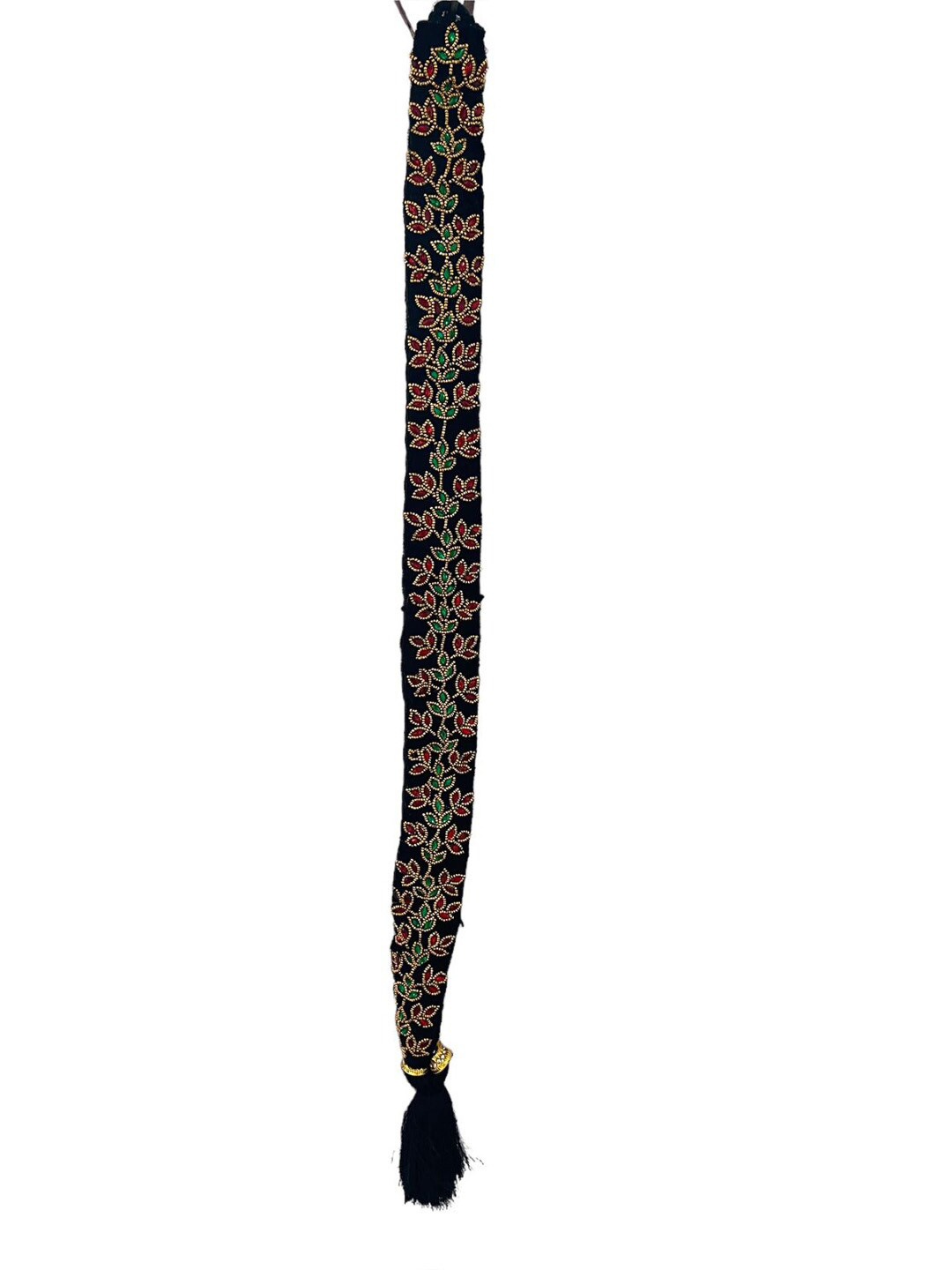 

FIMBUL Bharatanatyam Kunjalam Braid Hair Extension, Red