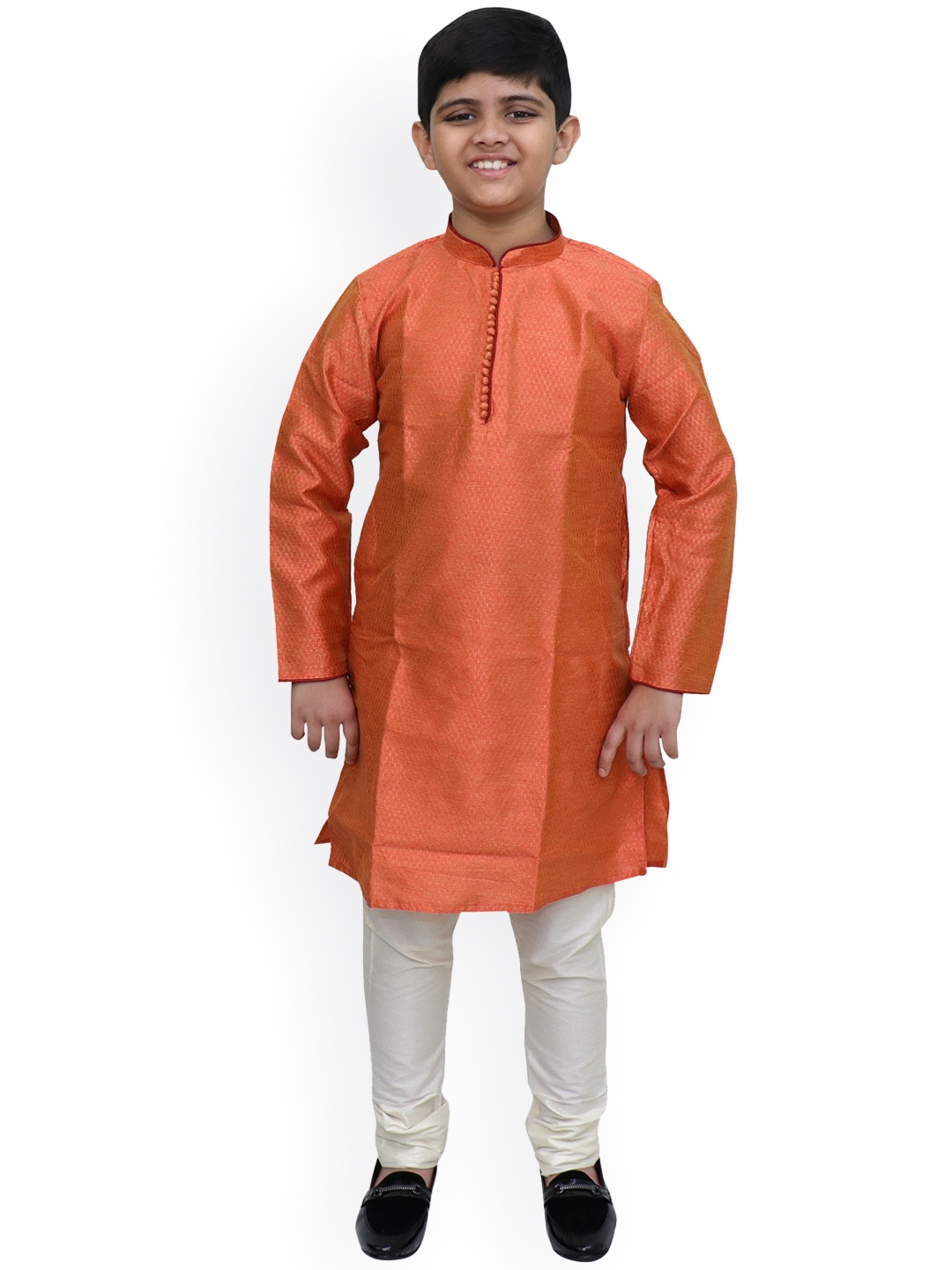 

BAESD Boys Regular Kurta with Trousers, Orange