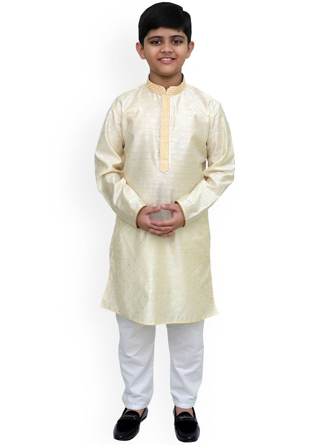 

BAESD Boys Regular Kurta with Pyjamas, Gold