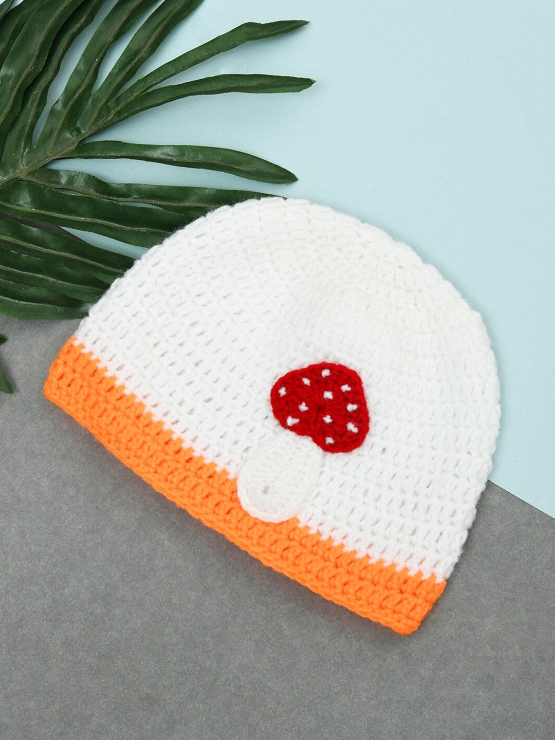 

FUNKRAFTS Kids Self Design Woollen Winter Beanie, White
