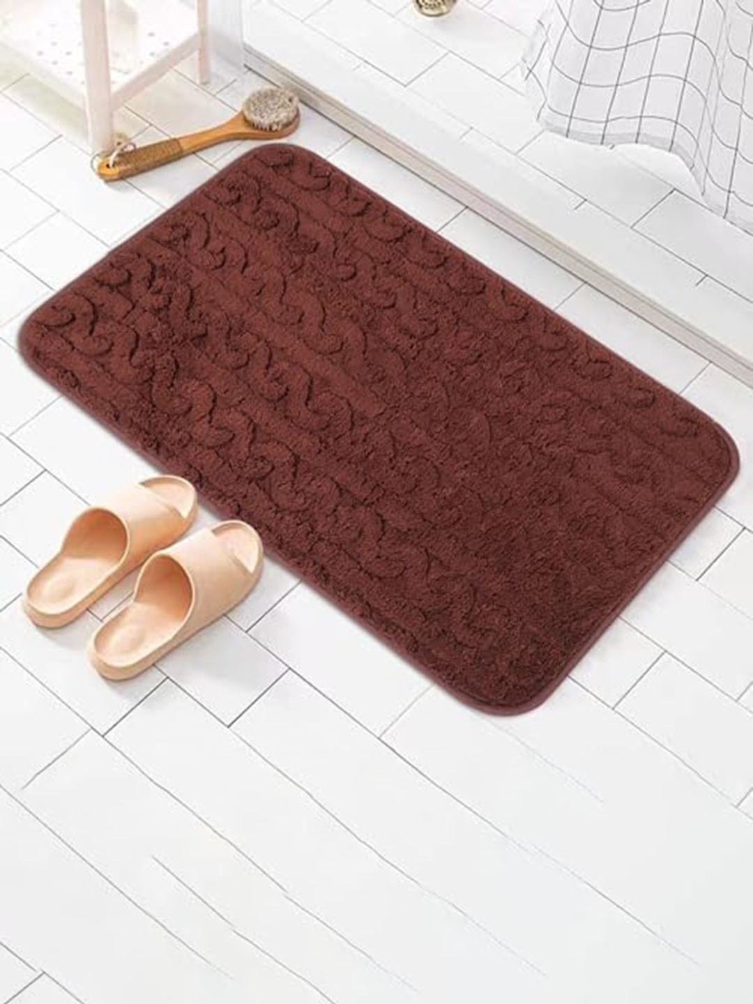 

HomeCloud Brown 500 GSM Non-Slip Bath Mat