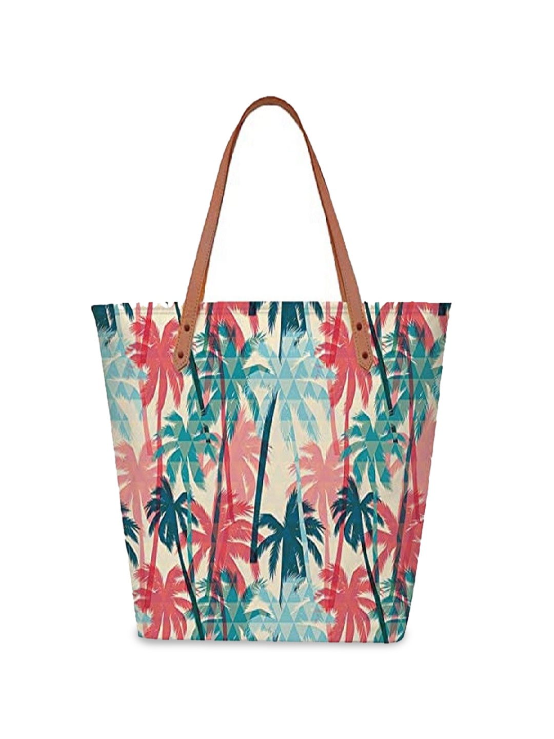 

DressBerry Beieg Floral Printed Structured Tote Bag, Beige