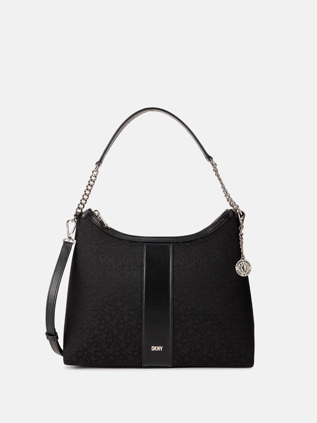 

DKNY Abstract Printed Hobo Bag, Black