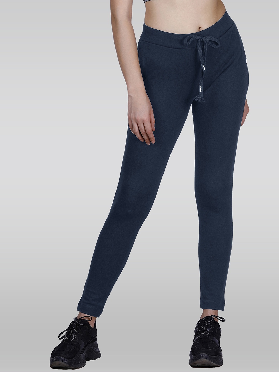 

LAASA SPORTS Dry Fit Slim-Fit Cotton Ankle-Length Tights, Blue