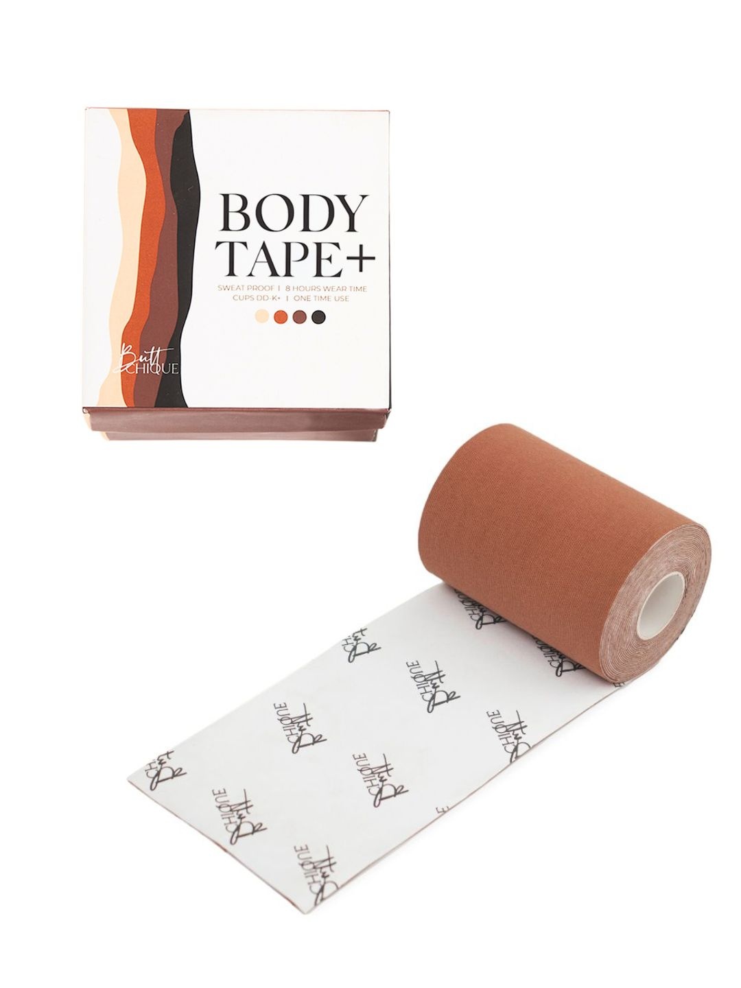 

Butt-Chique Women Plus Size Cotton Sweat Proof Adhesive Body Tape, Tan